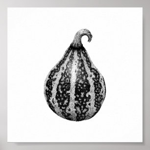 Poster de dessin à incrustation Citrouille d'autom