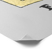 Poster de dessin amusant Fitness Gris (Coin)