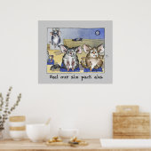 Poster de dessin amusant Fitness Gris (Cuisine)