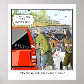 Poster de dessin amusant - Zombie Minivan