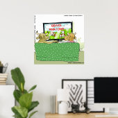 Poster de dessin animé de Cow TV (Bureau à domicile)