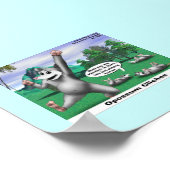Poster de dessin animé drôle de opossums faisant l (Coin)
