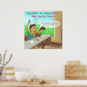 Poster de dessin animé Nerdy Kids Funny (Cuisine)