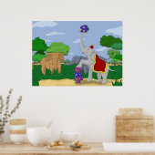 Poster de dessin animé Outcast Circus Elephant (Cuisine)