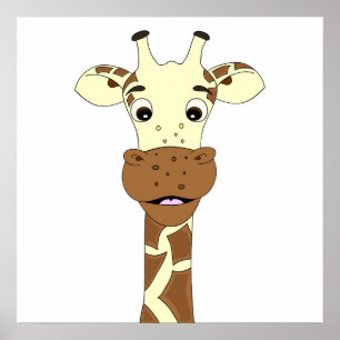 Poster de dessin animé pour enfants Giraffe