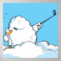 Poster de dessin animé sur le canard et le nuage S