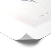 Poster de dessin botanique rose Hydrangea Imprimer (Coin)