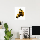 Poster de dessin Brown Cheval Jaune (Bureau à domicile)