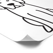 Poster de dessin de chien de Labrador Retriever (Coin)