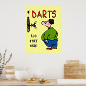 Poster de dessin de Darts Player (Cuisine)