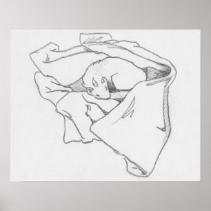 Poster de dessin de furet "Dragon dormant"