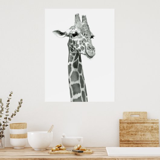 Poster de dessin de girafe (Cuisine)