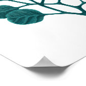 Poster de dessin de stylo Motif Plante vert (Coin)