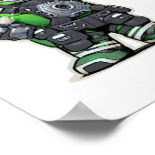 Poster de dessin des ingénieurs spatiaux - Vert (Coin)