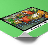 Poster de dessin drôle d'avocat"Salad Bar Exam" (Coin)