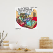 Poster de dessin drôle pour les gens de reptiles (Cuisine)