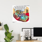 Poster de dessin drôle pour les gens de reptiles (Bureau à domicile)