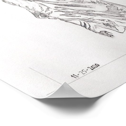 Poster de dessin en graphite Winged Victory (Coin)