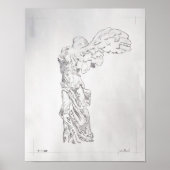Poster de dessin en graphite Winged Victory (Devant)