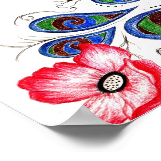 Poster de dessin Peacock (Coin)