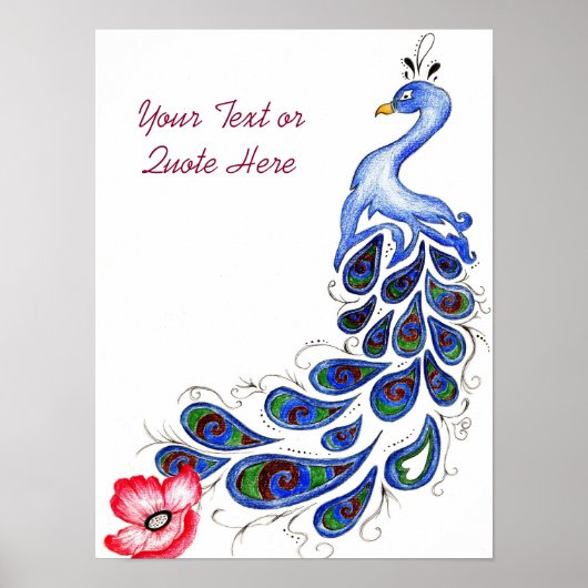 Poster de dessin Peacock (Devant)