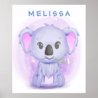 Poster de dessin personnalisé Baby Koala 001