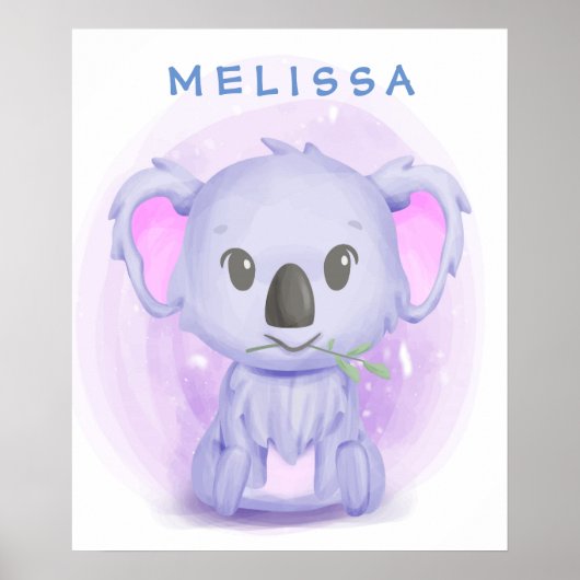 Poster de dessin personnalisé Baby Koala 001 (Devant)