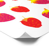 Poster de dessin vectoriel de fraises (Coin)