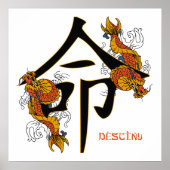 Poster de destination de poisson Kanji Koi (Devant)