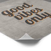 poster de devis bonnes vibes seulement gris design (Coin)