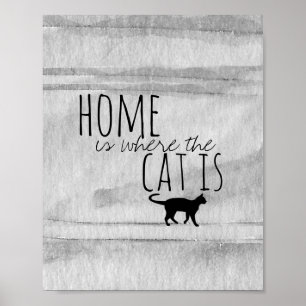 poster de devis de chat aquarelle design