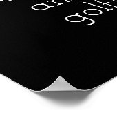 poster de devis de golf pour golfeurs noir et blan (Coin)