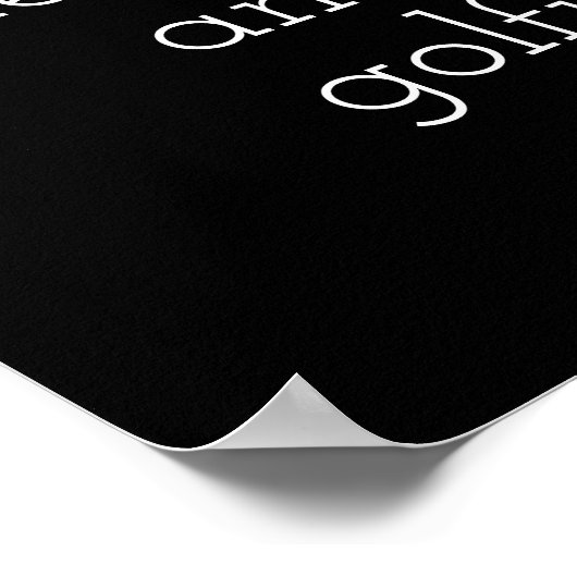 poster de devis de golf pour golfeurs noir et blan (Coin)