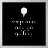 poster de devis de golf pour golfeurs noir et blan (Devant)