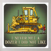 Poster de devis de l'opérateur de dozer Bulldozer (Devant)