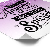 Poster de devis inspirationnel de Parties scintill (Coin)