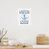 Poster de devis motivationnel Ancrage nautique ble (Cuisine)