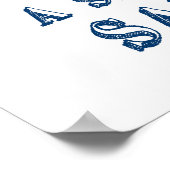 Poster de devis motivationnel Ancrage nautique ble (Coin)