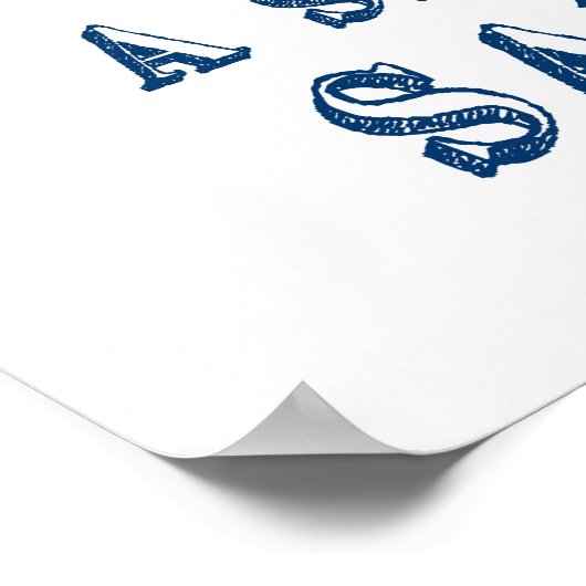 Poster de devis motivationnel Ancrage nautique ble (Coin)