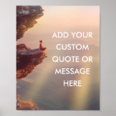 Poster de devis motivationnel personnalisé - Ocean (Devant)