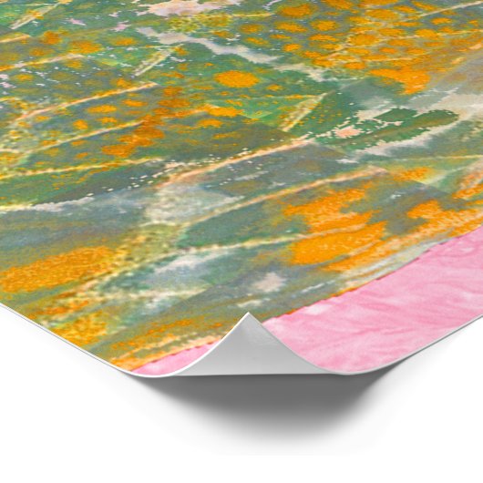 Poster de dinosaure avec Papillon Art Imprimer (Coin)