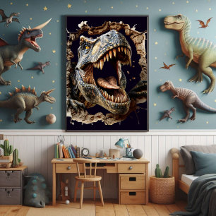 Poster de Dinosaure T-Rex pour clignoter le mur