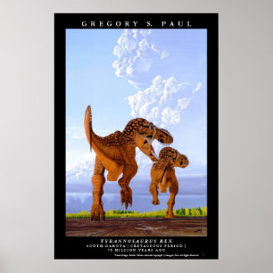 Poster de Dinosaure Tyrannosaurus T rex Greg Paul