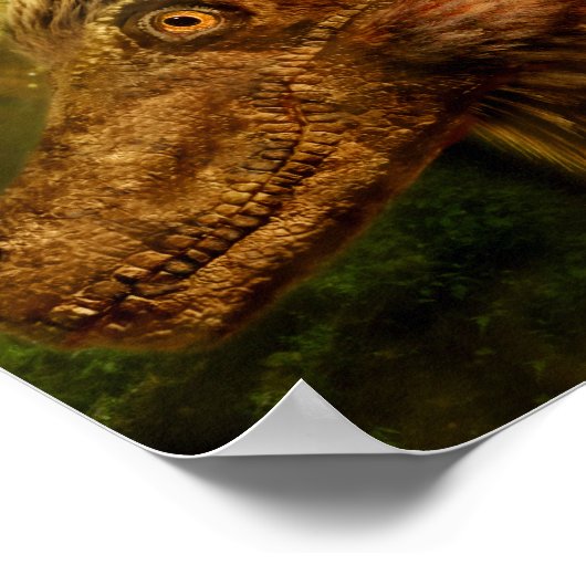 Poster de Dinosaure Velociraptor plumes (Coin)