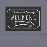 Poster de direction Mariage Faux Chalkboard<br><div class="desc">Une simple affiche à laquelle vous pouvez ajouter vos noms et fournir votre mariage pointe dans la direction de la flèche, alors c'est le panneau mariage du tableau de bord que vous avez recherché. Si votre mariage pointe dans une autre direction, envoyez-moi un message et je vous en ferai un...</div>