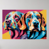 Poster de Dogs Together Pop Art (Devant)