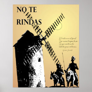 Poster de Don Quijote y los molinos