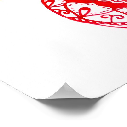 Poster de Doodle Arc-en-ciel Wonky (Coin)