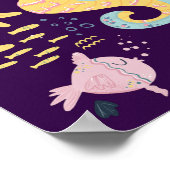 Poster de Doodle marin couché mou (Coin)