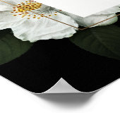 Poster de douche à fleurs roses et bordeaux élégan (Coin)